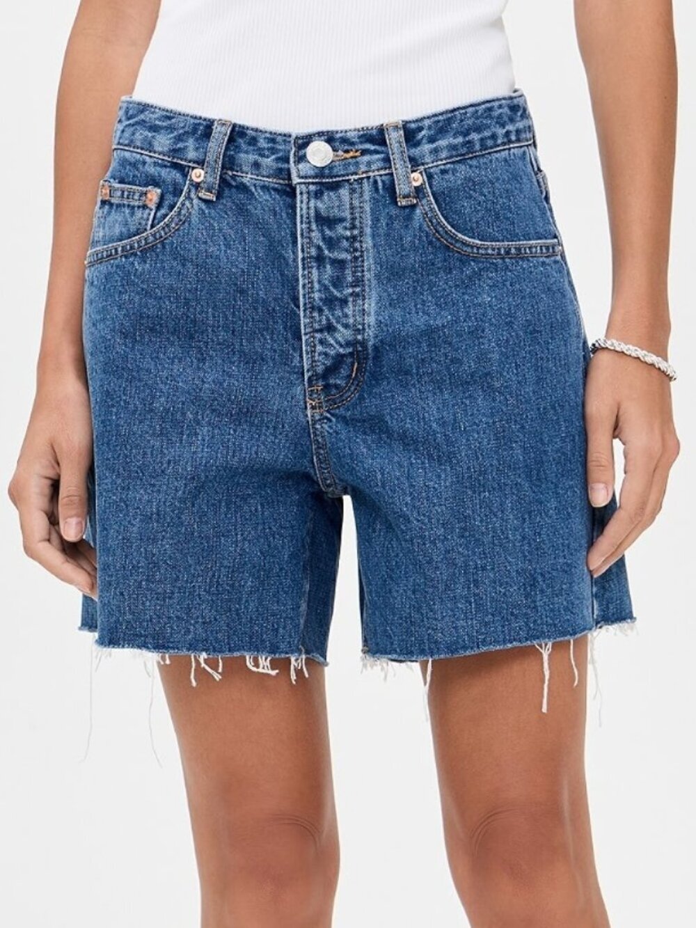 Parke Long Baggy Shorts - Medium Wash - Size 28